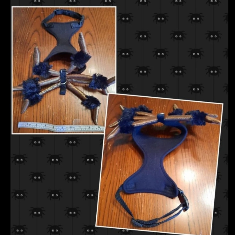 Spider costume harness for small dog Halloween